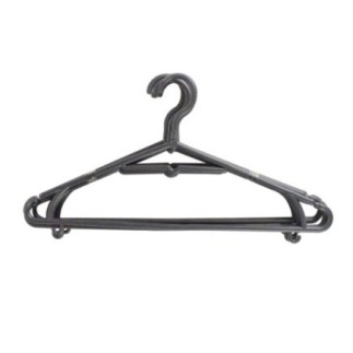 set 5 umerașe din plastic negru pentru haine