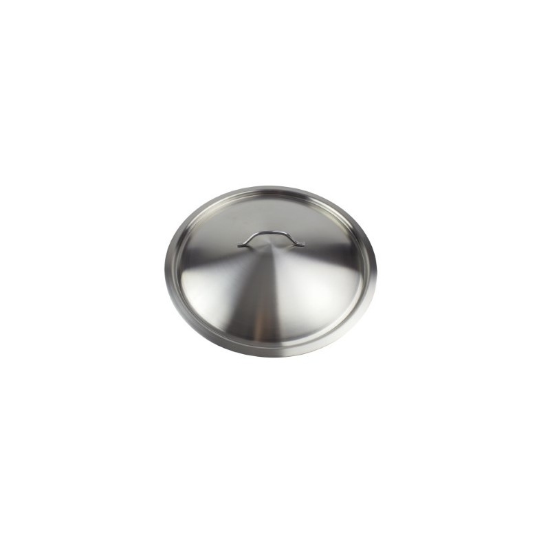 Capac profesional din inox pentru oale și cratițe, rezistent și durabil, ideal pentru utilizare intensivă în restaurante, 24 cm