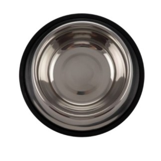 Bol inox pentru hrană câini și pisici cu garnitură antialunecare de silicon 700 ml