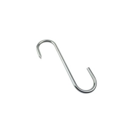 cârlig rezistent din inox în formă de S cu vârf ascuțit pentru agățat carnea în carmangerii