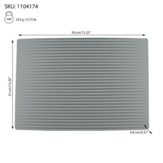 Suport de uscat vase din elastomer, ideal pentru scurgere și uscare rapidă, protecție pentru blat și drenaj eficient, 39x31 cm