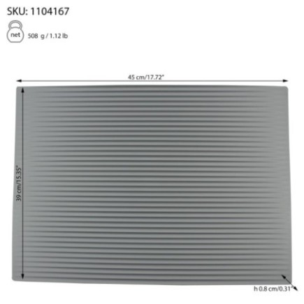 Suport de uscat vase din elastomer, ideal pentru scurgere și uscare rapidă, protecție pentru blat și drenaj eficient, 45x39 cm