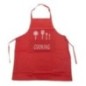 Șorț de bucătărie pentru gătit, protecție împotriva petelor și a stropilor de ulei, mărime universală, unisex, roșu Șorț bucătărie roșu unisex: Impermeabil, protejează contra petelor