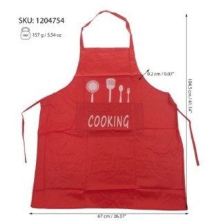 Șorț bucătărie roșu unisex: Impermeabil, protejează contra petelor