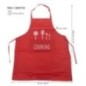 Șorț de bucătărie pentru gătit, protecție împotriva petelor și a stropilor de ulei, mărime universală, unisex, roșu Șorț bucătărie roșu unisex: Impermeabil, protejează contra petelor