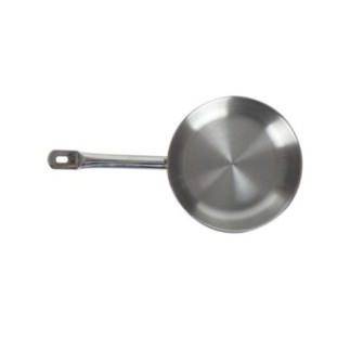 Tigaie profesională din inox premium, bază solidă cu inductie pentru încălzire rapidă si distribuție uniformă a căldurii, 24 cm