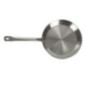 Tigaie profesională, inox, inductie, ideală pentru gătit intensiv, bază solidă și durabilă, distribuție optimă a căldurii, 32 cm