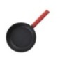 Tigaie aluminiu, rotundă, neagră, cu acoperire antiaderentă, mâner învelit în silicon, pentru toate tipurile de aragaz, 24 cm