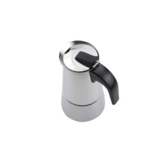 Cafetieră moka din inox pentru aragaz, aparat de cafea manual ideal pentru prepararea rapidă a 2 cești de cafea espresso, 150 ml