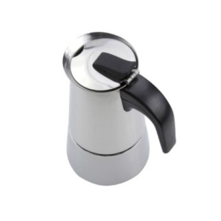 Cafetieră moka din inox pentru aragaz, aparat de cafea manual ideal pentru prepararea rapidă a 6 cești de cafea espresso, 300 ml