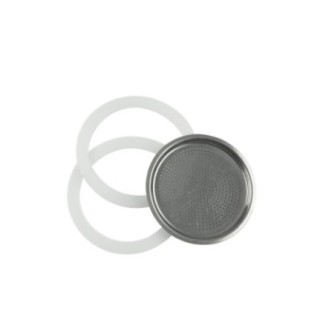 Set de garnituri din silicon și filtru din inox pentru cafetieră Moka, accesorii de rezervă pentru cafetiera de 4 persoane 3 buc