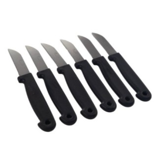 Set 6 cuțite inox 6cm - Curățat, decojit, feliat fructe/legume