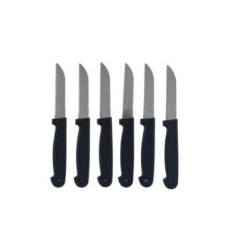 Set cuțite de masă pentru curățat și feliat cu lamă din inox de 8 cm și mâner ergonomic, 6 buc