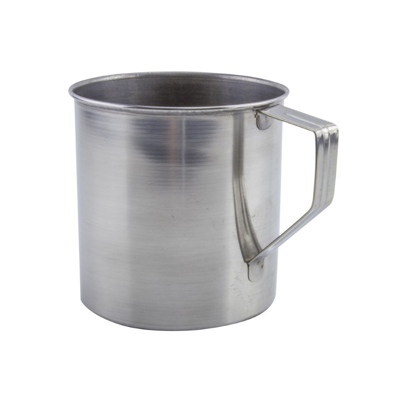 Cană din inox durabilă si rezistenta la temperaturi ridicate, ideală pentru utilizare intensă in drumeții și camping, 300 ml