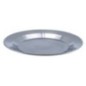 farfurie intinsa rotundă din inox lucios cu margini usor ridicate