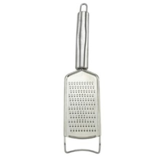 răzătoare pentru cașcaval de mână plată din inox cu mâner și agățătoare