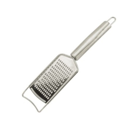 Răzătoare plată, de mână, din inox, cu mâner ergonomic și agățătoare ideală pentru cașcaval, brânzeturi țări și coajă de citrice
