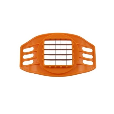 Feliator manual pentru cartofi, din plastic, cu lame din inox, pentru tăierea uniformă în felii gata de prăjit, portocaliu