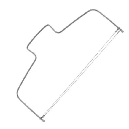 Dispozitiv pentru feliat blatul pufos de tort, cu fir din inox și mâner confortabil ideal pentru tăiere precisă și uniformă