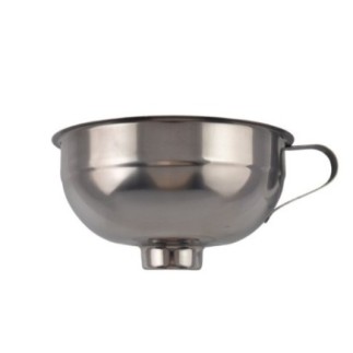 Pâlnie inox cu mâner: Gură largă, transfer curat gemuri/conserve