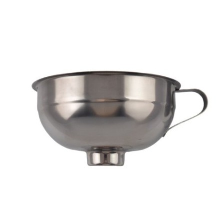 Pâlnie inox cu mâner: Gură largă, transfer curat gemuri/conserve