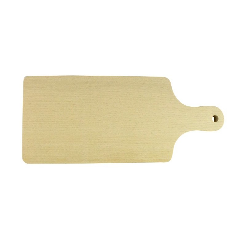 Tocător de bucătărie din lemn, dreptunghiular cu un mâner, perfect pentru tăiat, feliat și mărunțit ingrediente, 43,5X20X1,5 cm