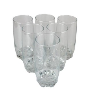 set de 6 pahare din sticlă înalte fără picior pentru servit apă