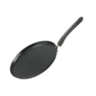 tigaie de clătite cu pereți joși neagră teflonată rotundă