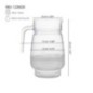 Carafă sticlă: Mâner ergonomic, cioc - Perfectă pentru apă, suc, ceai