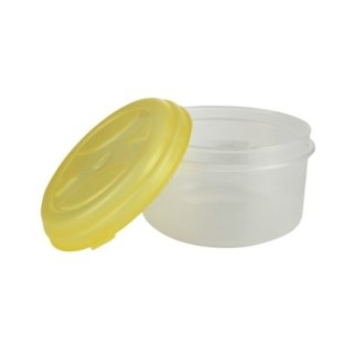 Caserolă pentru alimente rotundă cu capac bine fixat, pentru depozitat și transport, compatibil microunde și congelator, 430 ml 
