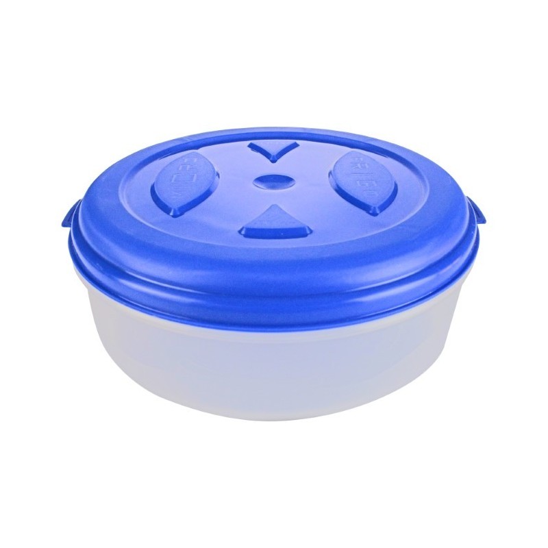 Caserolă pentru alimente rotundă cu capac bine fixat, pentru depozitat și transport, compatibil microunde și congelator, 1.3 L