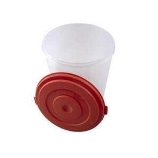 cutie pentru alimente cilindrică și înaltă din plastic cu capac