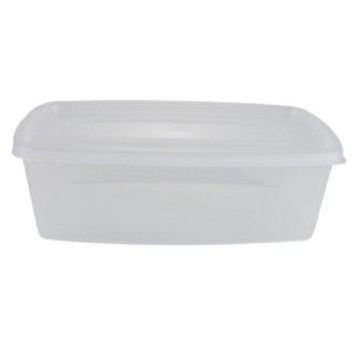 caserolă pentru alimente ovală din plastic transparent cu capac