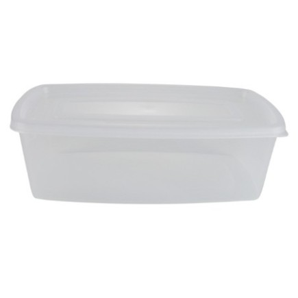 caserolă pentru alimente ovală din plastic transparent cu capac
