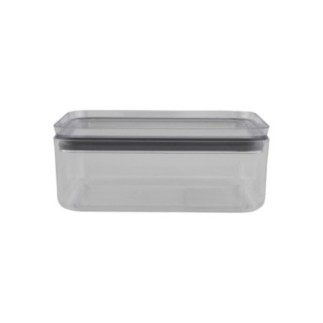 cutie dreptunghiulară joasă din plastic transparent cu capac