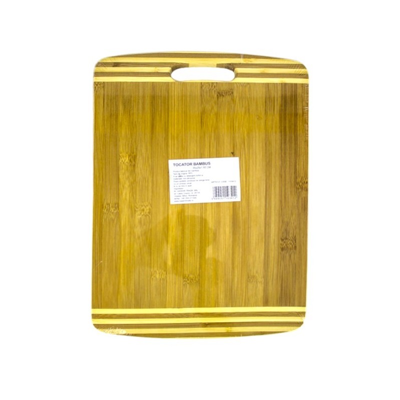 Tocător de bucătărie din bambus, pentru taierea, felierea si maruntirea alimentelor, ideal pentru utilizare zilnică 35x25x1,5 cm