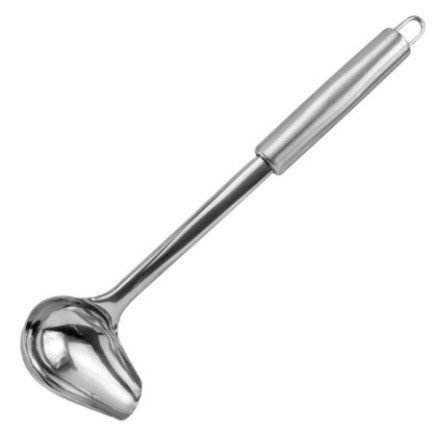Polonic profesional din inox, cu fantă pentru scurgere, perfect pentru turnarea controlată a sosurilor și dressingurilor, 40 ml