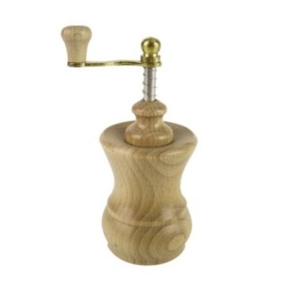 macinător piper din lemn cu manivelă metalică