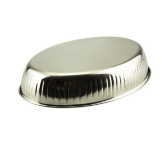 coș pentru servit pâine oval din inox întors cu susul în jos