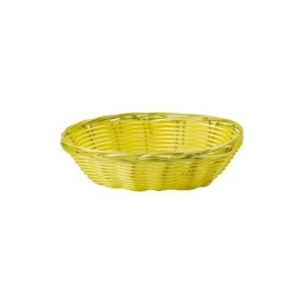coș pentru servit pâine oval din polyratan împletit