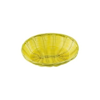 Coș pentru servit pâine, chifle sau croissante la masă, oval din polyratan împletit