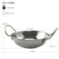 Coș pentru servit pâine, fructe sau gustări, rotund, din inox rezistent, cu mânere, perfect pentru restaurante și cantine, 17 cm coș servire inox cu două mânere laterale și specificații despre greutate