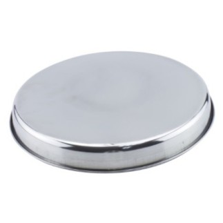 Tavă de servit rotundă din inox, cu margine înălțată, pentru transportul băuturilor în baruri, cafenele și restaurante, 30 cm