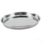 Tavă de servit rotundă din inox, cu margine înălțată, pentru transportul băuturilor în baruri, cafenele și restaurante, 35 cm tavă pentru servit rotundă cu margini înălțate din inox lucios