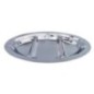 platou oval divizat din inox pentru servit gustări