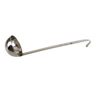 Polonic inox, cu mâner lung și design ergonomic, potrivit pentru porționarea exactă, ideal pentru sosuri și dressinguri 60 ml