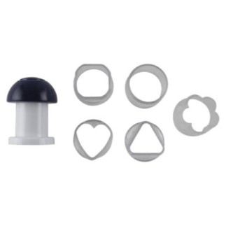 Dispozitiv din plastic pentru modelarea mini sandwich-urilor și a gustărilor rapide, ideal pentru decupaje creative, 4 modele