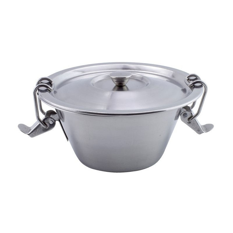 Bol inox cu capac și cleme de prindere, pentru depozitare și transport alimente, ideal pentru mâncare gătită, 1.5L Bol inox cu capac și cleme de prindere, pentru depozitare și transport alimente, ideal pentru mâncare gătită, 1.5L
