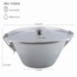 Bol inox cu capac și cleme de prindere, pentru depozitare și transport alimente, ideal pentru mâncare gătită, 1.5L sufertăș din inox cu capac cleme și specificații despre dimensiuni capacitate și greutate