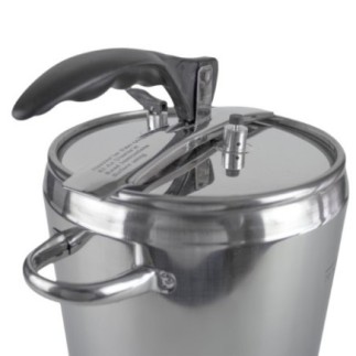 Oală sub presiune din inox, pentru gătire rapidă cu supapă de siguranță și etanșare perfectă, pentru supe și tocănițe, cuctă 9L